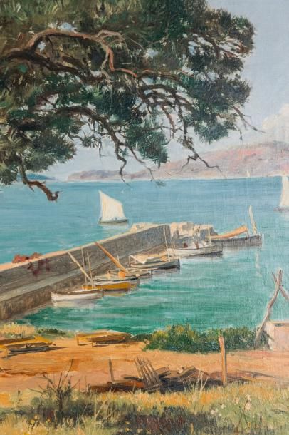 Lina BILL (1855-1936) 

Ponton au Lavandou....
