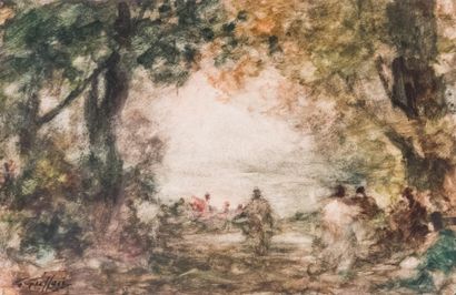 Gabriel GRIFFON (1866-1938)?2 aquarelles...