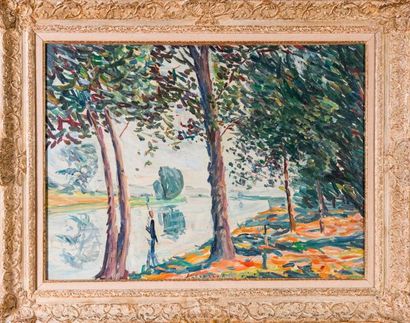 Emile SABOURAUD (1900-1996) ?Paysage à la...