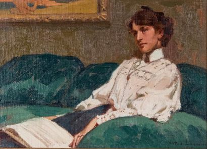 Victor LHOMME (1870-1957) 

Alice au canapé...