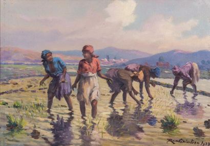 Jean RAMBININTSOA (1899-1986) 

Dans la risière....