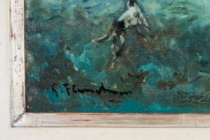 Gustave FLASSCHOEN (1868-1940) 

Chasseurs...