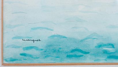 Albert MARQUET (1875-1947) 

La baie de Tunis.?Aquarelle.?Signée...