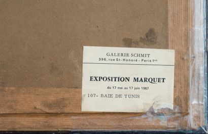 Albert MARQUET (1875-1947) 

La baie de Tunis.?Aquarelle.?Signée...