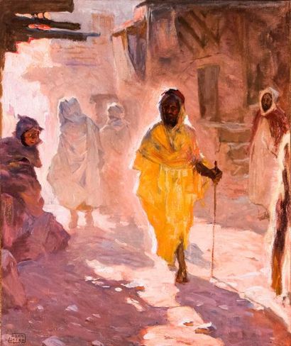 Adam STYKA (1890-1959) 

Ruelle animée dans...
