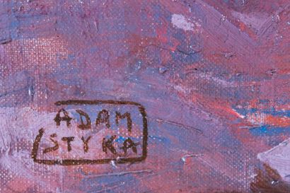 Adam STYKA (1890-1959) 

Ruelle animée dans...