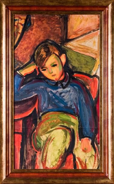 Antoine SERRA (1908-1995) 

Portrait d’enfant.?Huile...