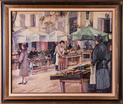 H. STAUDER (XX) 

Le marché.?Signée en bas...