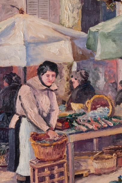 H. STAUDER (XX) 

Le marché.?Signée en bas...