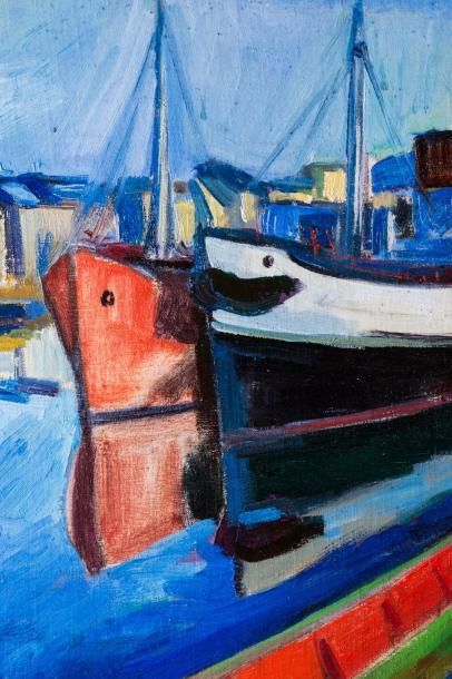 Antoine SERRA (1908-1995) 

Le port. 1947.?Huile...