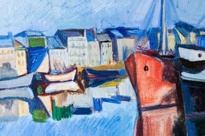 Antoine SERRA (1908-1995) 

Le port. 1947.?Huile...