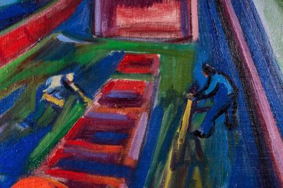 Antoine SERRA (1908-1995) 

Le port. 1947.?Huile...