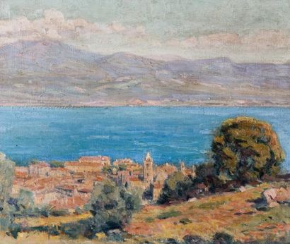 Ecole française du XXème siècle. 

Vue d’Ajaccio....