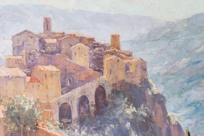 A. GALZENATI (XX) 

Village en Corse.?Huile...