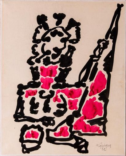 Charles LAPICQUE (1898-1988) 

Parade africaine....