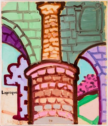 Charles LAPICQUE (1898-1988) 

Tournus. 1970.?Huile...