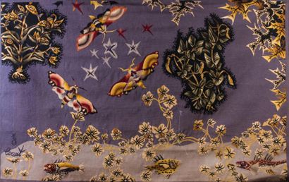 Jean LURCAT (1892-1966) 

Papillon de nuit?Tapisserie.?Atelier...