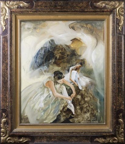 Roger SURAUD (né en 1938)
Les danseuses.?Huile...