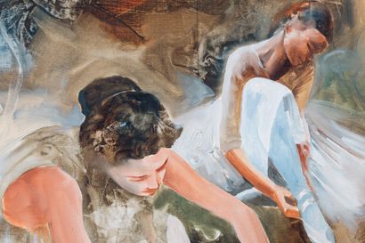 Roger SURAUD (né en 1938)
Les danseuses.?Huile...