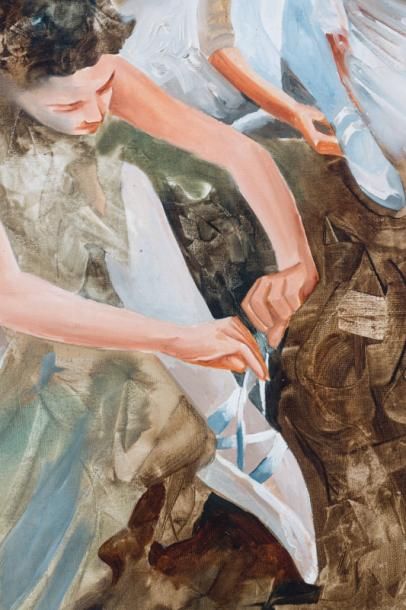 Roger SURAUD (né en 1938)
Les danseuses.?Huile...