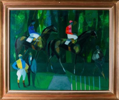 Camille HILAIRE (1916-2004) 

Le paddock.?Huile...
