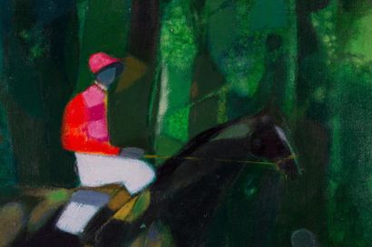 Camille HILAIRE (1916-2004) 

Le paddock.?Huile...