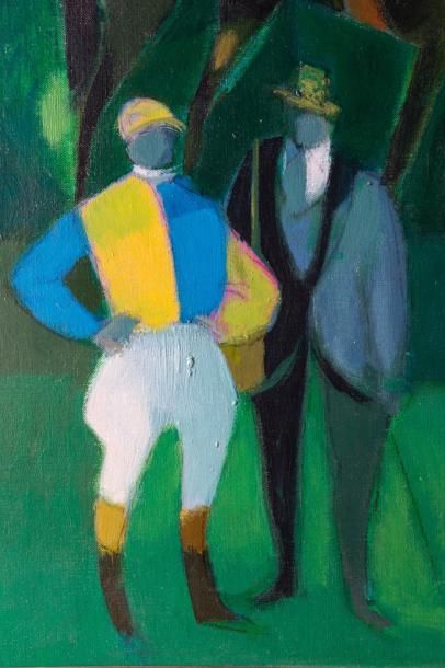 Camille HILAIRE (1916-2004) 

Le paddock.?Huile...
