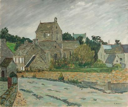 Guy PICHON (1933-2007))?Rivière traversant...