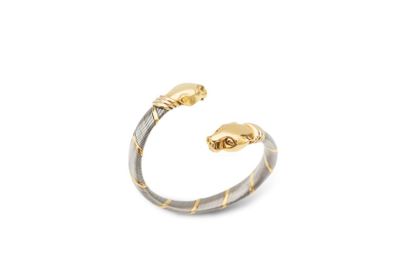 CARTIER Bracelet en or 18K 750‰ et acier,...