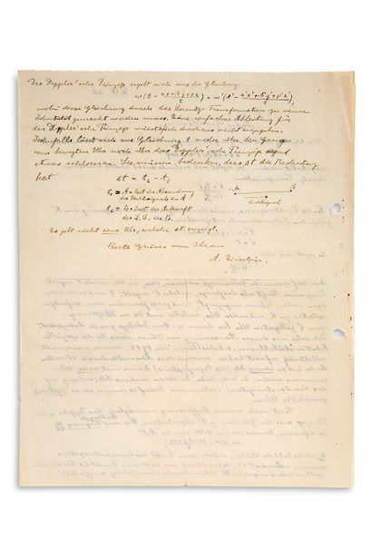 EINSTEIN Albert (1879-1955)
L.A.S. «A. Einstein...