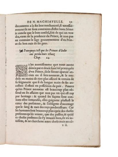 MACHIAVEL (NICOLAS) (1469-1527)
Le Prince...