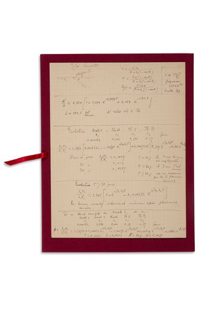 CURIE Marie (1867-1934)
MANUSCRIT autographe,...