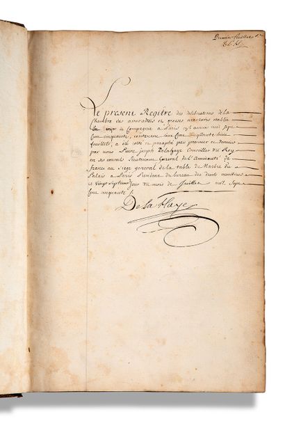 
REGISTRE manuscrit, Registre des délibérations...