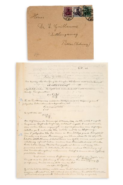 EINSTEIN Albert (1879-1955)
L.A.S. «A. Einstein...