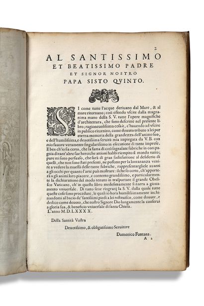 FONTANA (Domenico) (1543-1607)
Della trasportatione...