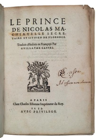 MACHIAVEL (NICOLAS) (1469-1527)
Le Prince...