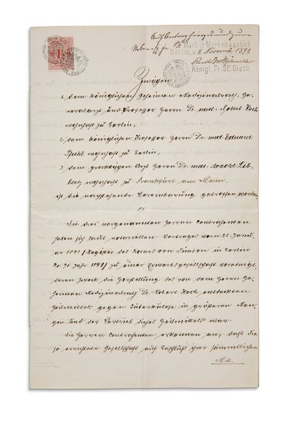 KOCH Robert (1843-1910) Médecin allemand,...