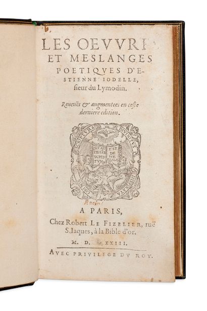 [RACINE] JODELLE (Étienne) (1532-1573)
Les...