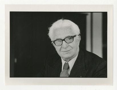 Fernand BRAUDEL (1902-1985), historian. Portrait,...