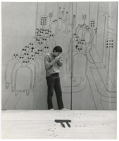 Jean-Michel FOLON (1934-2005), artist. Smoking...