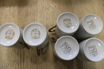 Set of Limoges and Bologna porcelain dishes,...