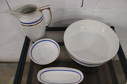 Hamage France white porcelain toiletry set,...