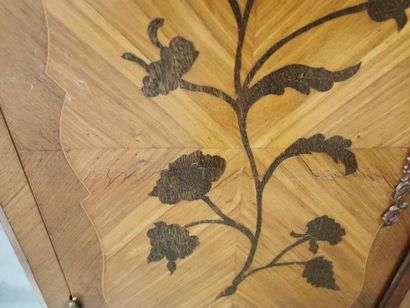 Secretary Louis XV style, two openings, inlaid,...