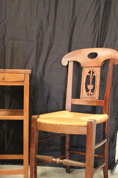Side table with one drawer and one shelf,...
