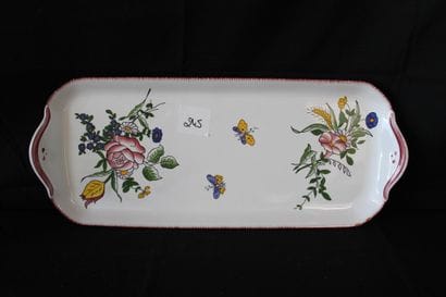 Earthenware dish signed ROULLET RENOCEAU,...