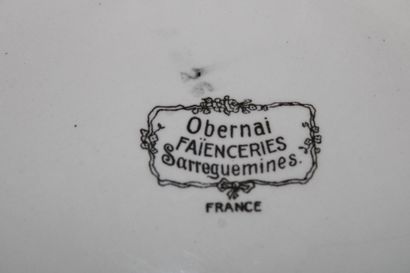 Soup tureen in Sarreguemines white earthenware,...