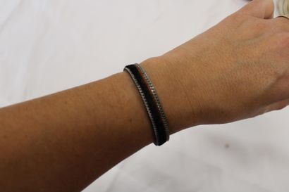 Set of bracelets (8), rhinestones