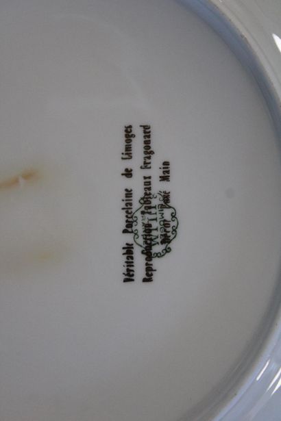 Set of 4 commemorative porcelain plates