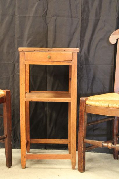 Side table with one drawer and one shelf,...