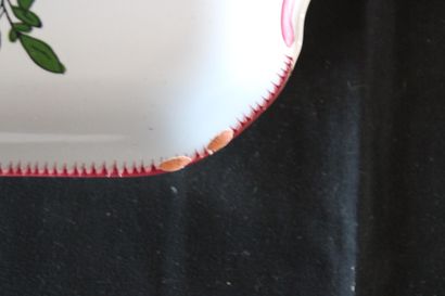 Earthenware dish signed ROULLET RENOCEAU,...